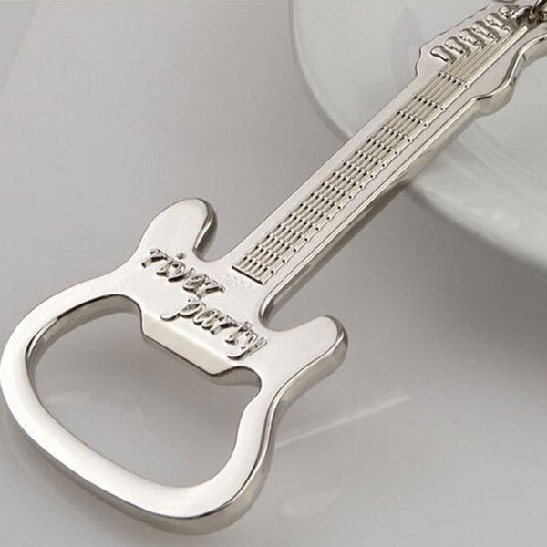 Beer Guitar Bottle Opener Keychain