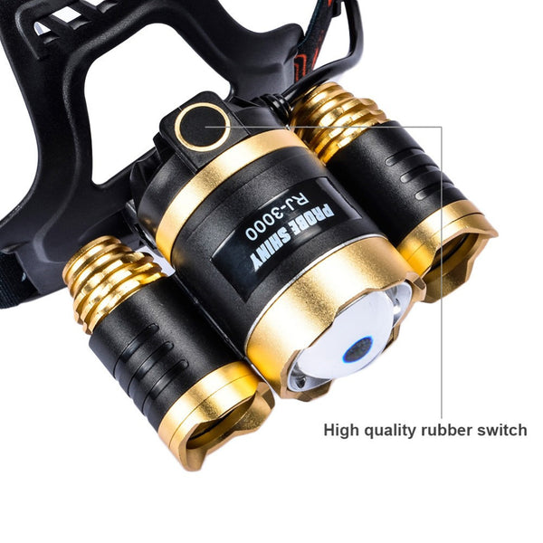 2016 Best 3000 Lumen Zoomable Led Headlight Lamp-Gold Series